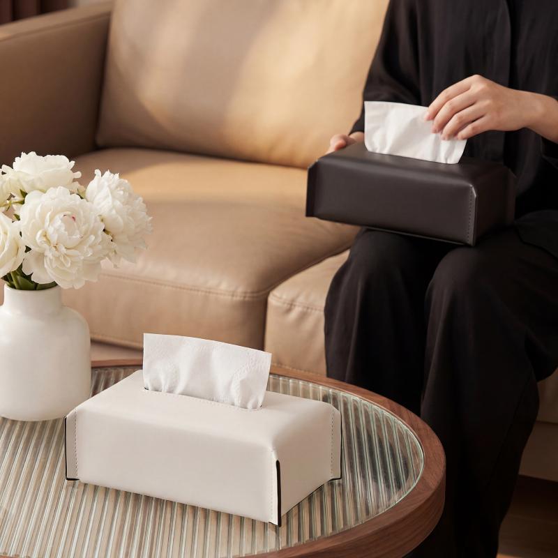 [C] Luxury Tissue Box Leather  - Agar Tissue Culture ulasan dan harga