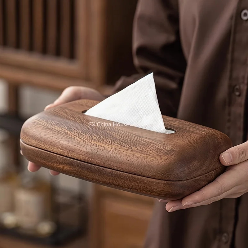 Walnut Wood Tissue Box Cover w - Agar Tissue Culture ulasan dan harga