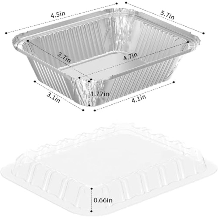 25 Pack Rectangular Disposable - Plastic Dome Clear ulasan dan harga