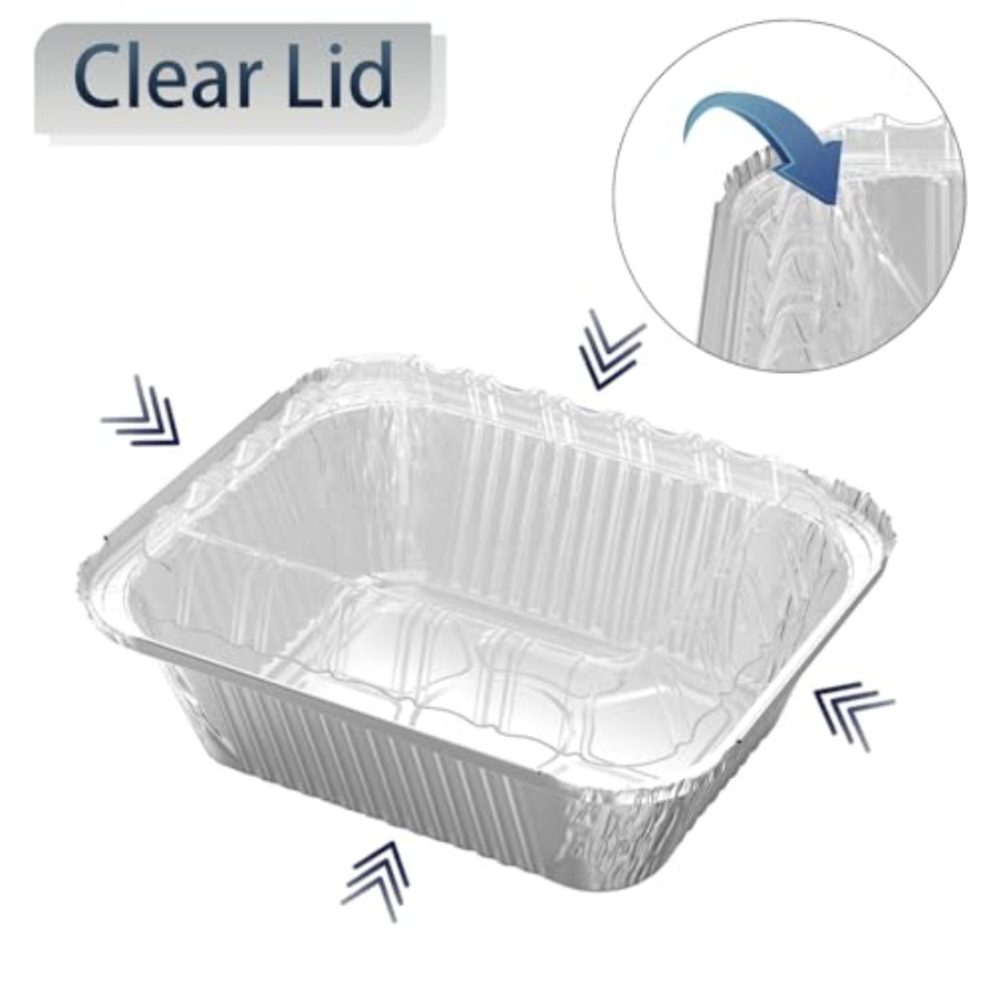 25 Pack Rectangular Disposable - Plastic Dome Clear ulasan dan harga