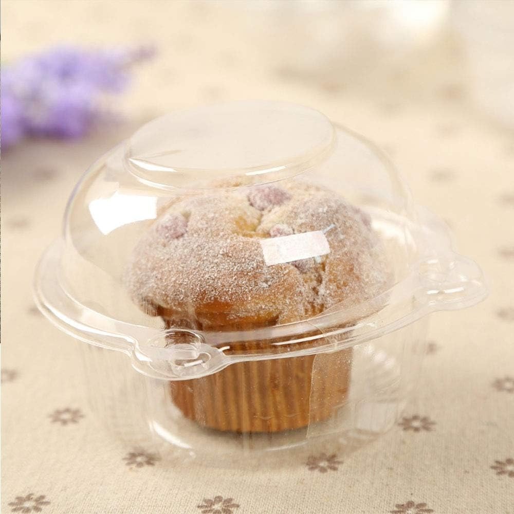 Cupcake Holders Individual,50  - Plastic Dome Clear ulasan dan harga