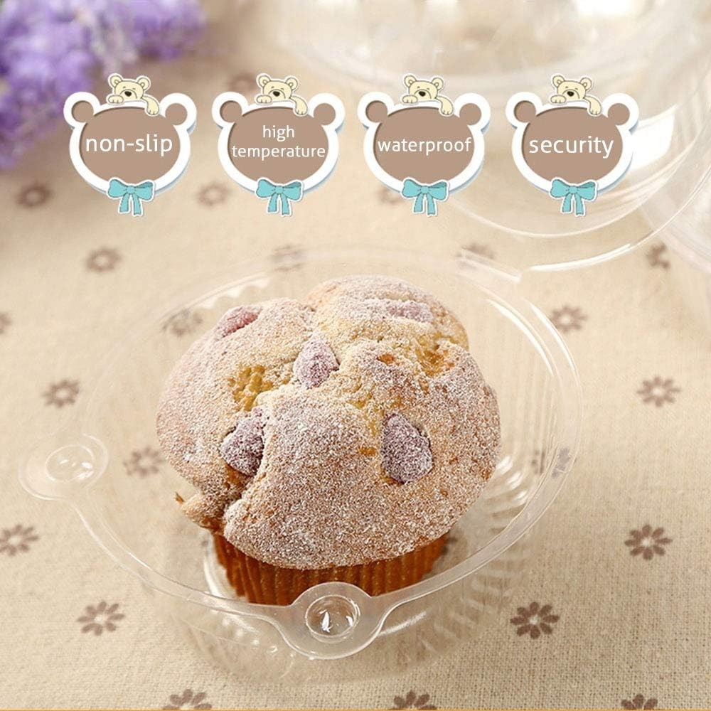 Cupcake Holders Individual,50  - Plastic Dome Clear ulasan dan harga