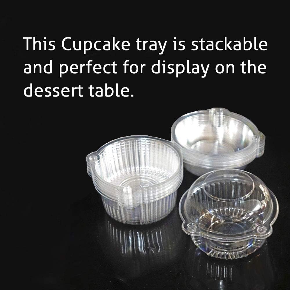Cupcake Holders Individual,50  - Plastic Dome Clear ulasan dan harga
