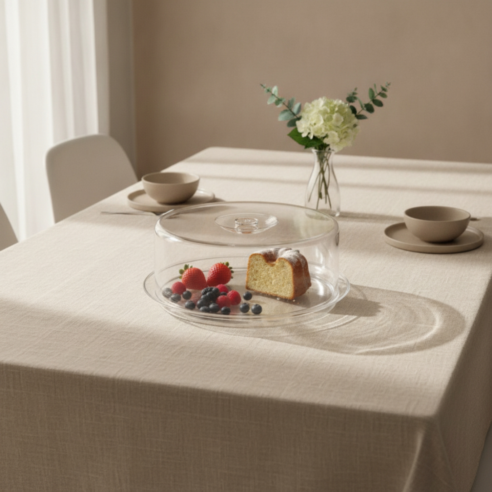 Food Cover with Base Dustproof - Plastic Dome Clear ulasan dan harga