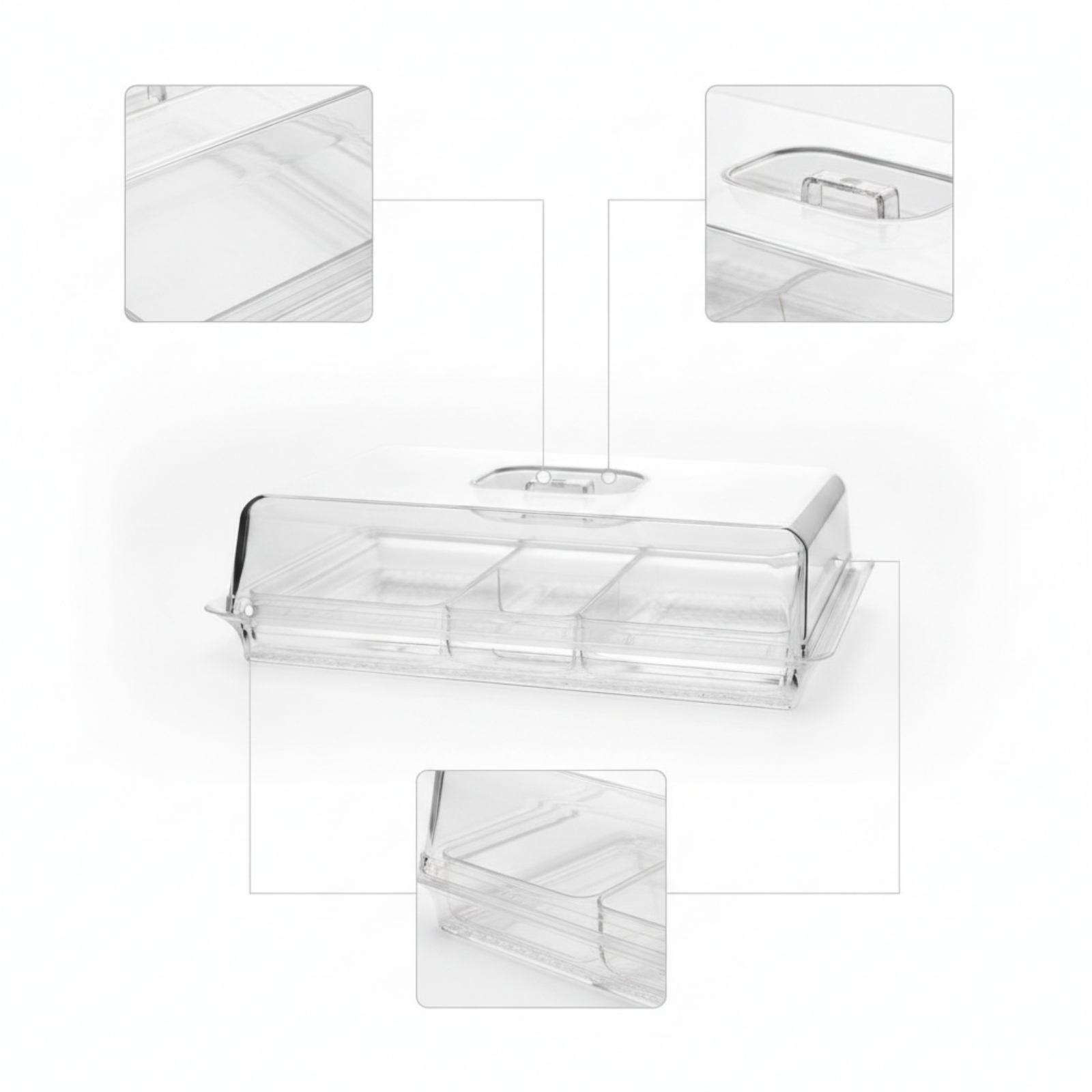 Food Cover with Base Dustproof - Plastic Dome Clear ulasan dan harga