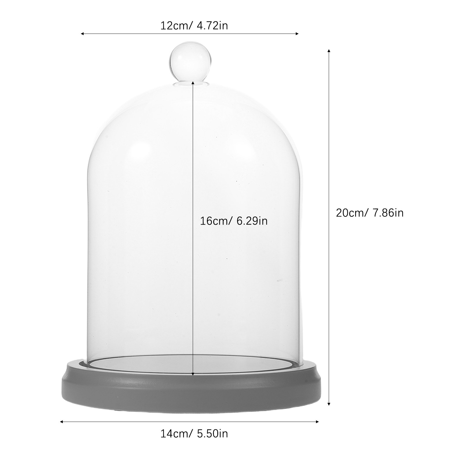 Glass Dome Cloche Bell Jar Cle - Plastic Dome Clear ulasan dan harga