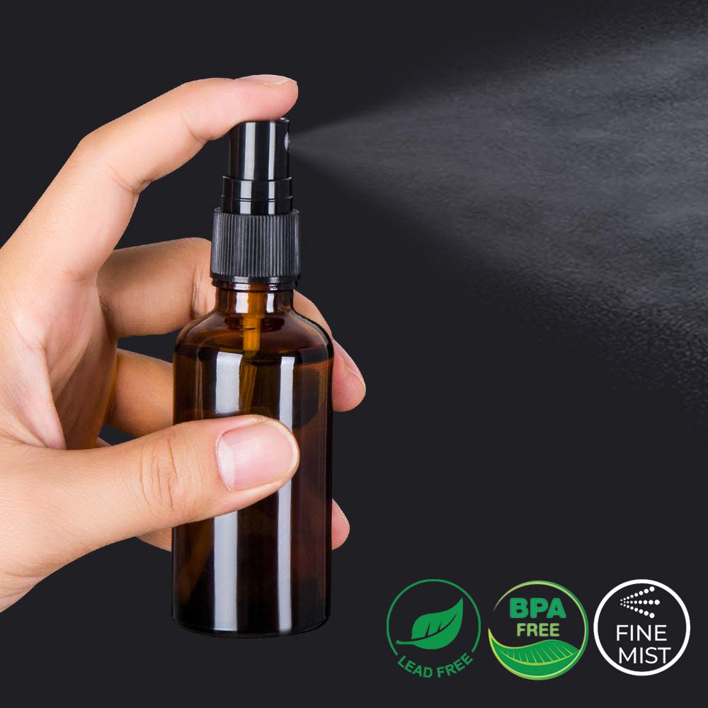 4pcs 50ml Amber Glass Spray Bo - Misting Bottle Fine ulasan dan harga