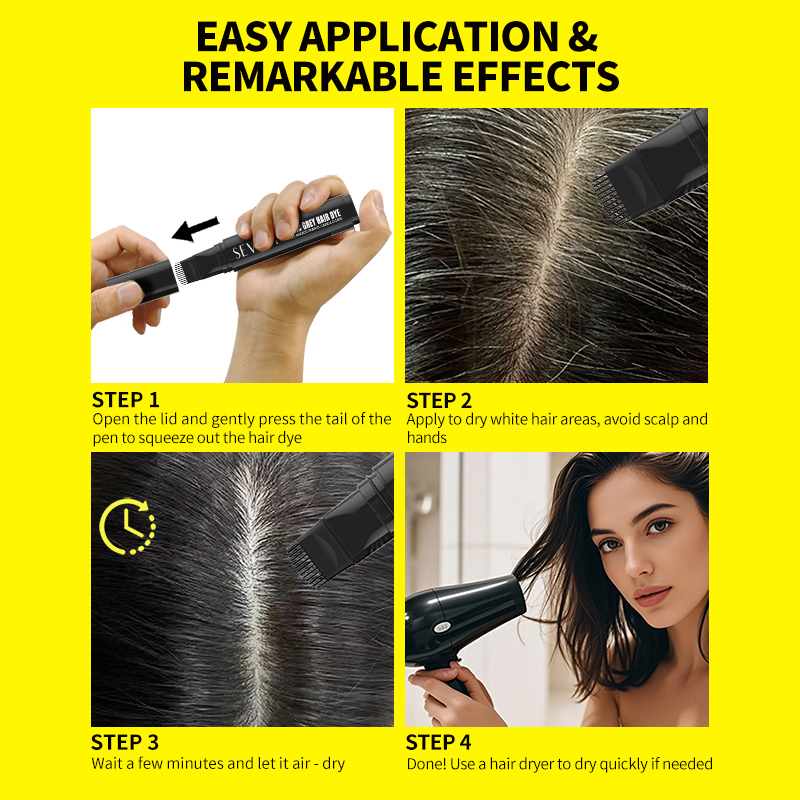 Temporary Hair Dye Pen Comb In - Root Stimulator Liquid ulasan dan harga